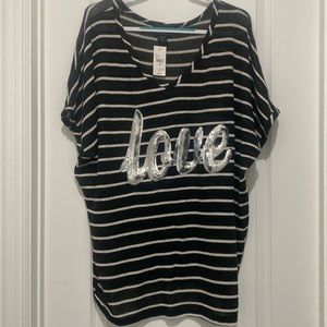 Womens Lane Bryant lightweight sweater LOVE - NWT size 18/20